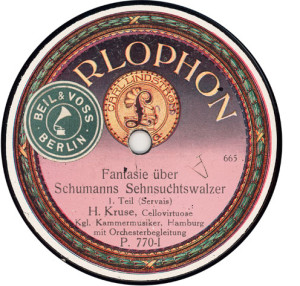 ‘Fantasie über Schumanns [sic] Sehnsuchtswalzer (Servais)’ Second Edition ca. 1920